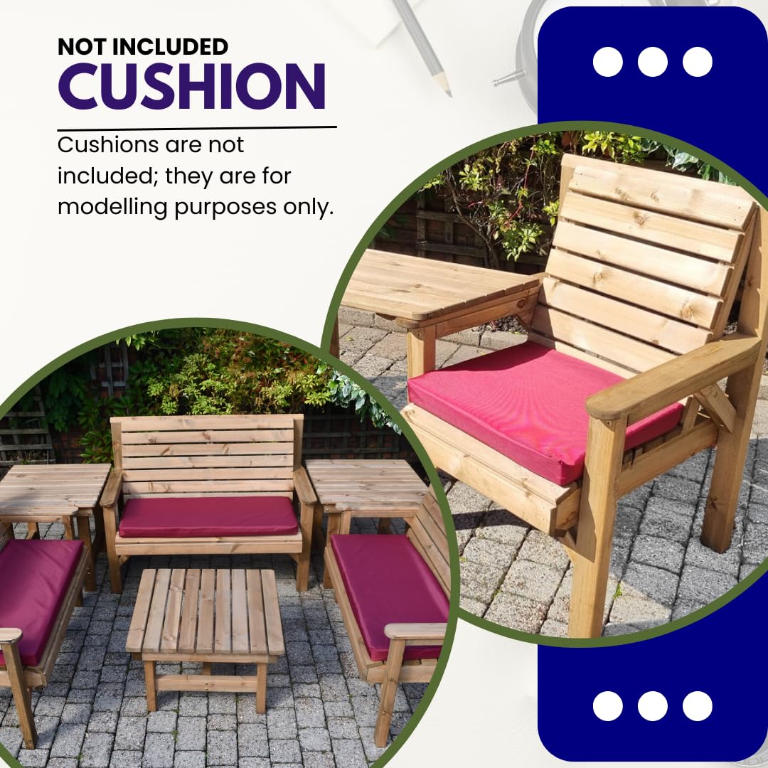 Heavy Duty Wooden Garden Dining Set – 6FT Table with 2 Benches - Image 7